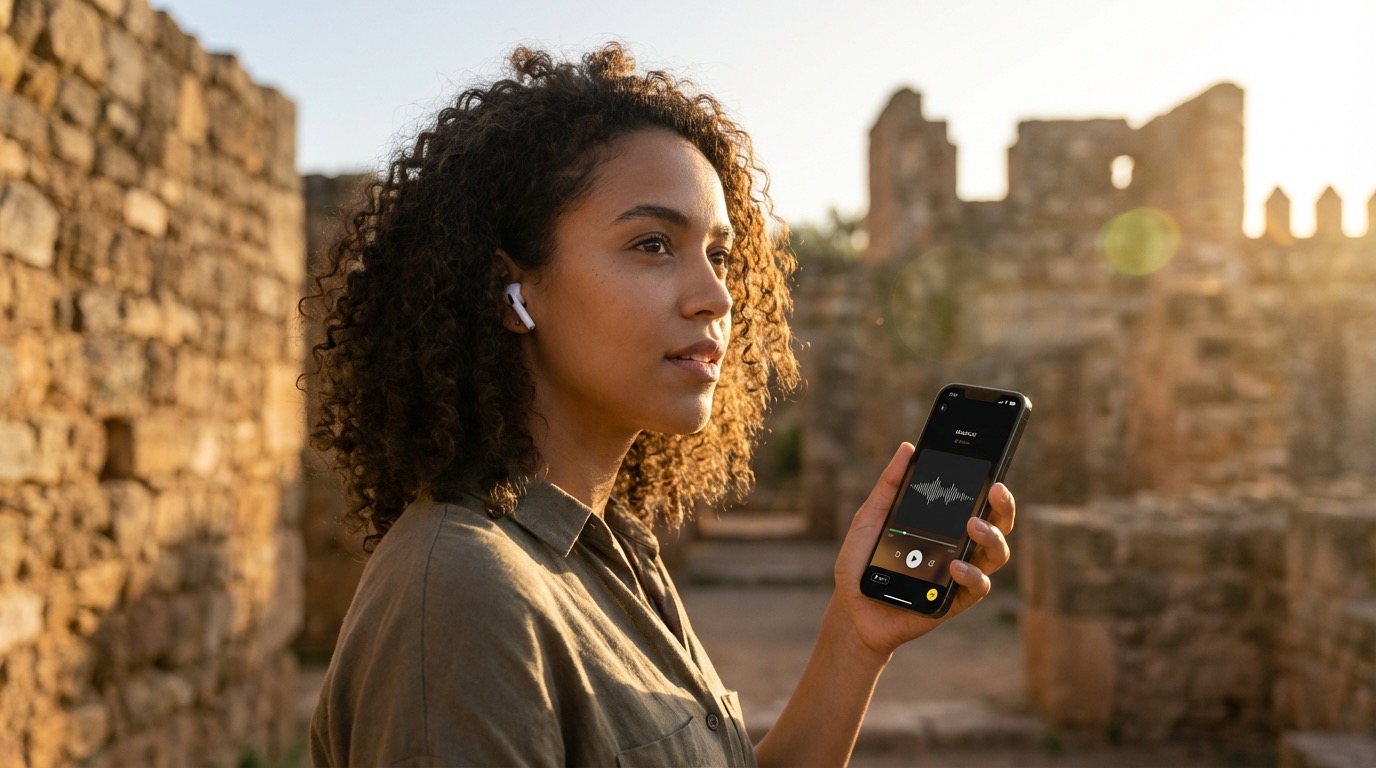 TripHunt Game audio clues in action